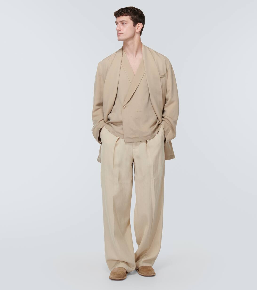 Wrap Blazer in Beige King Tuckfield Mytheresa