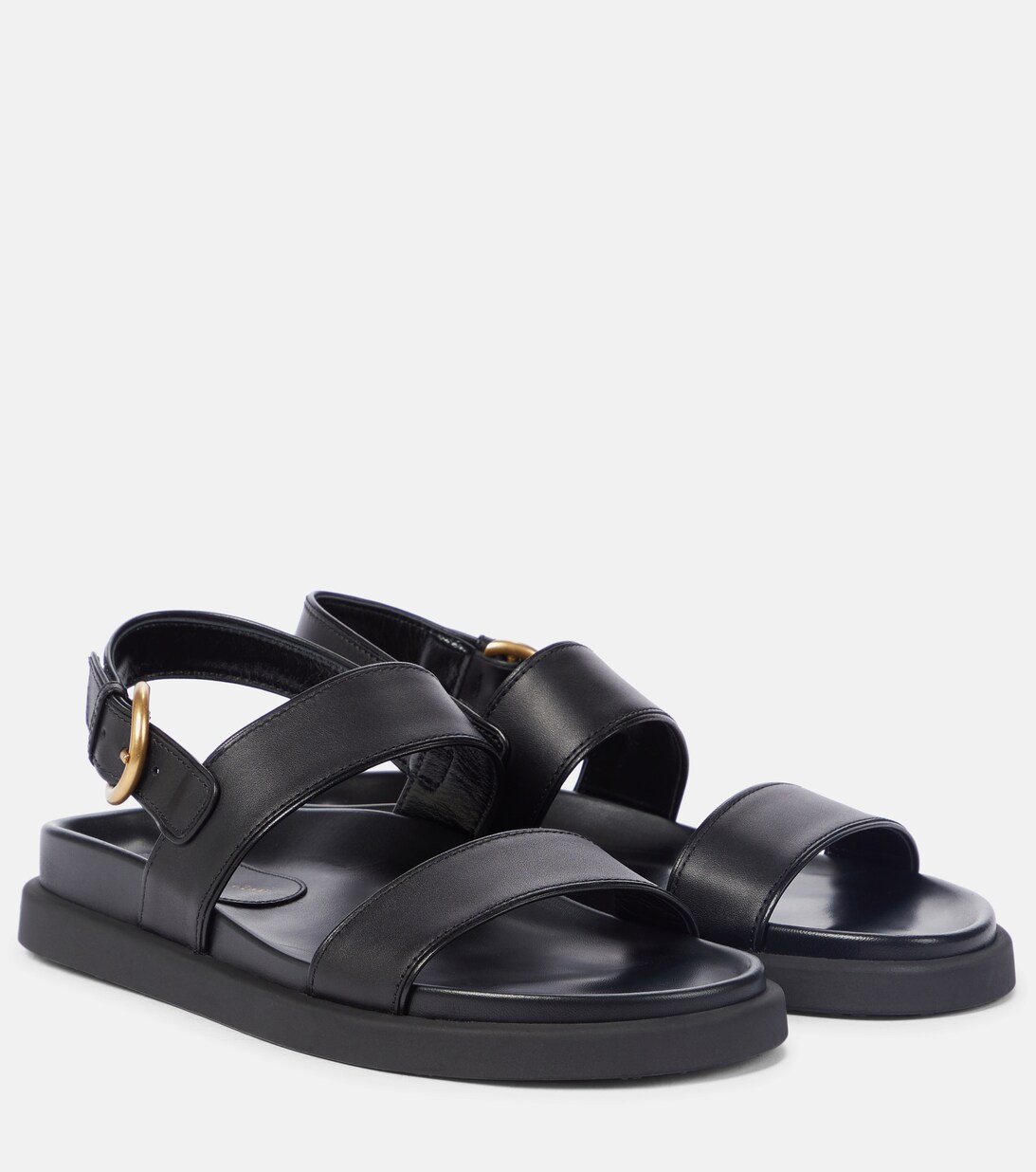 Bilbao Leather Sandals in Black - Gianvito Rossi | Mytheresa