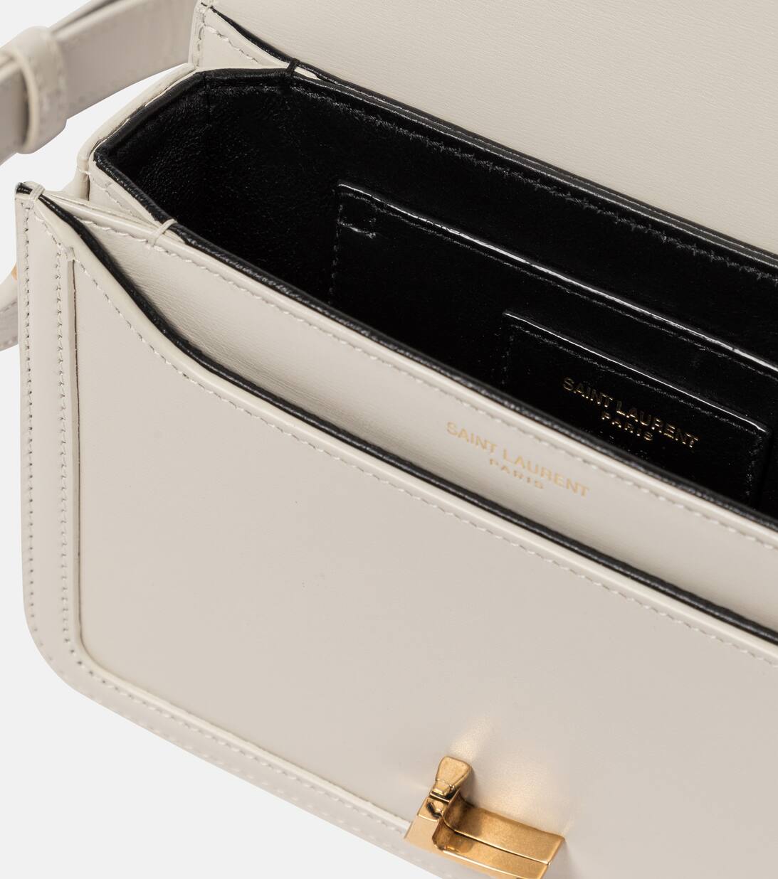 Solferino Small Leather Crossbody Bag in Beige Saint Laurent Mytheresa