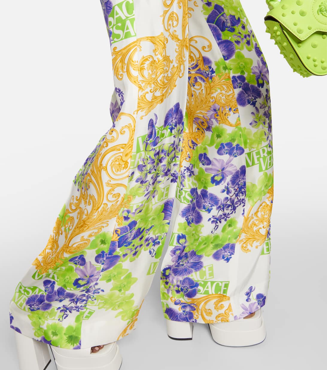 Floral wide-leg pants | Versace