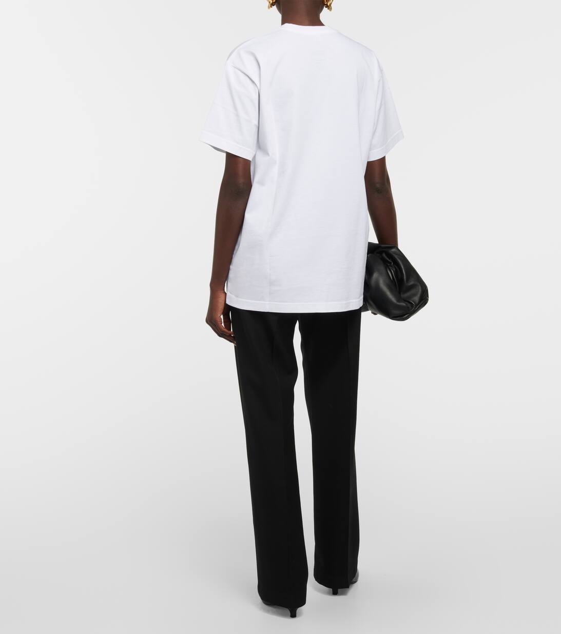 Oversized Cotton Jersey T Shirt in White Toteme Mytheresa