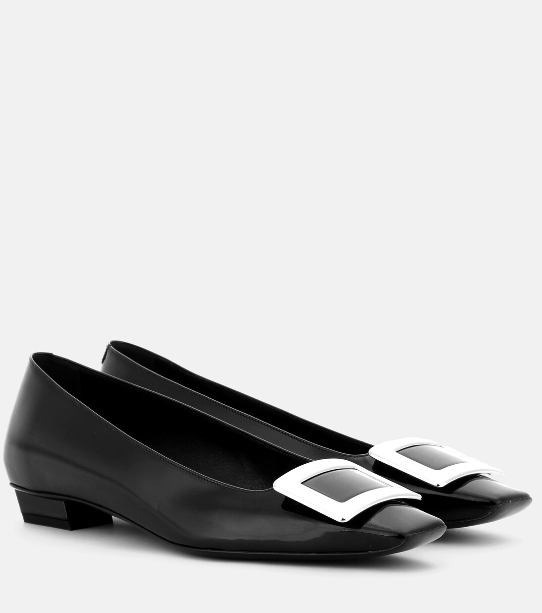 Belle Vivier Patent Leather Ballet Flats in Black Roger Vivier Mytheresa