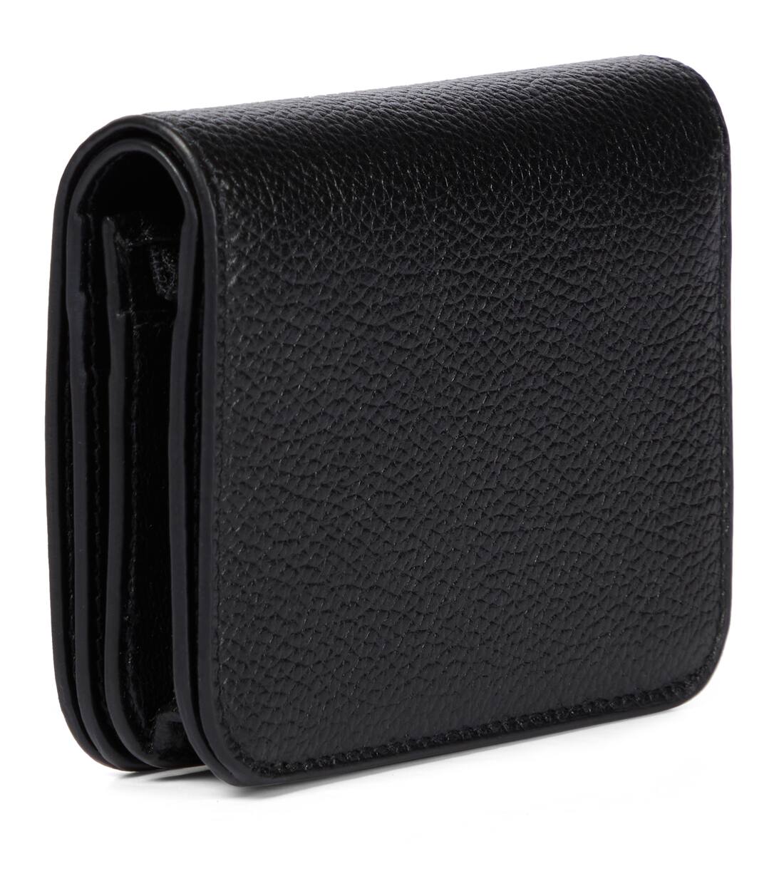 Cash Leather Card Holder in Black Balenciaga Mytheresa
