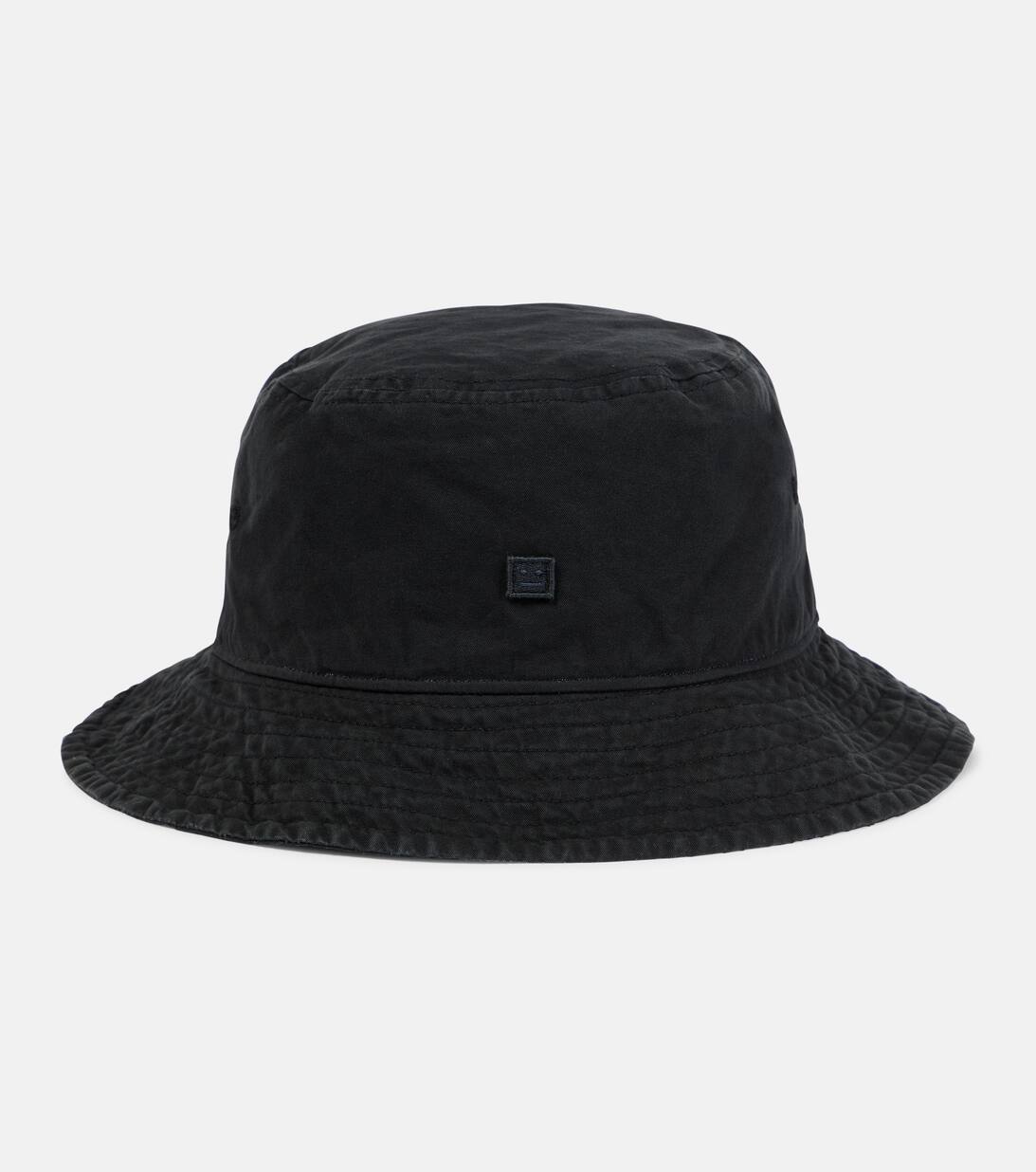 Face Cotton Bucket Hat in Black Acne Studios Mytheresa