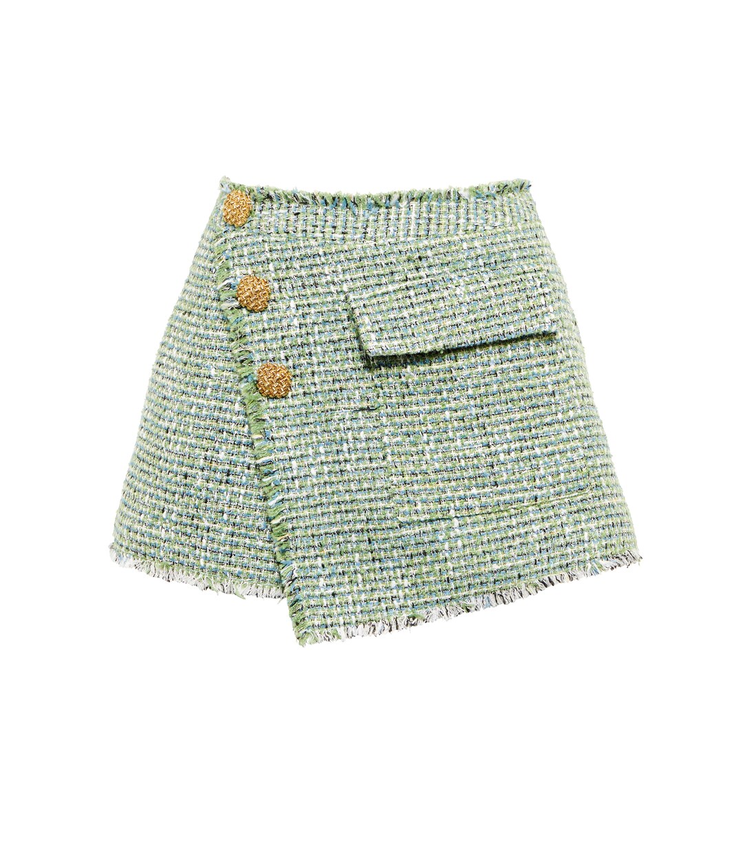Boucle Skort in Green - Self Portrait | Mytheresa
