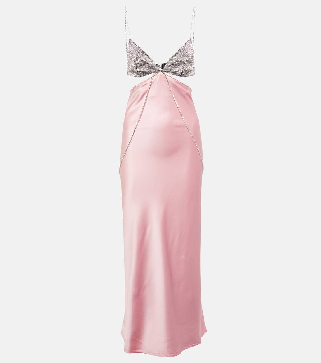 Beatrice Embellished Silk Satin Dress in Pink Dodo Bar Or Mytheresa
