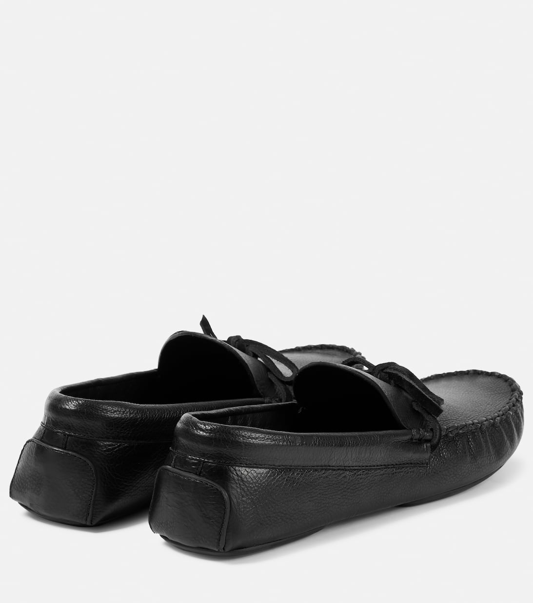 Lucca Leather Moccasins in Black The Row Mytheresa