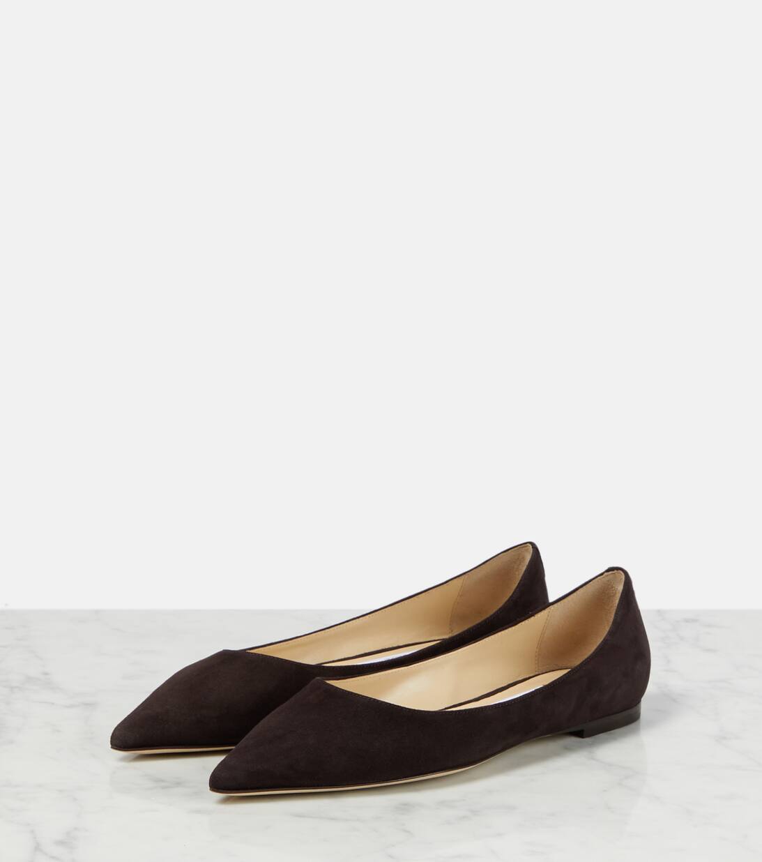 Love Suede Ballet Flats in Brown Jimmy Choo Mytheresa