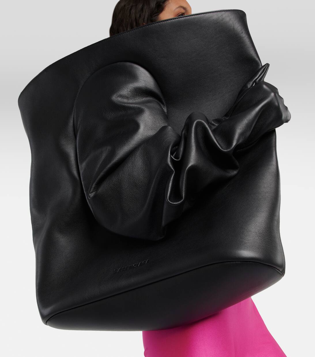 Glove Large Leather Tote Bag in Black Balenciaga Mytheresa