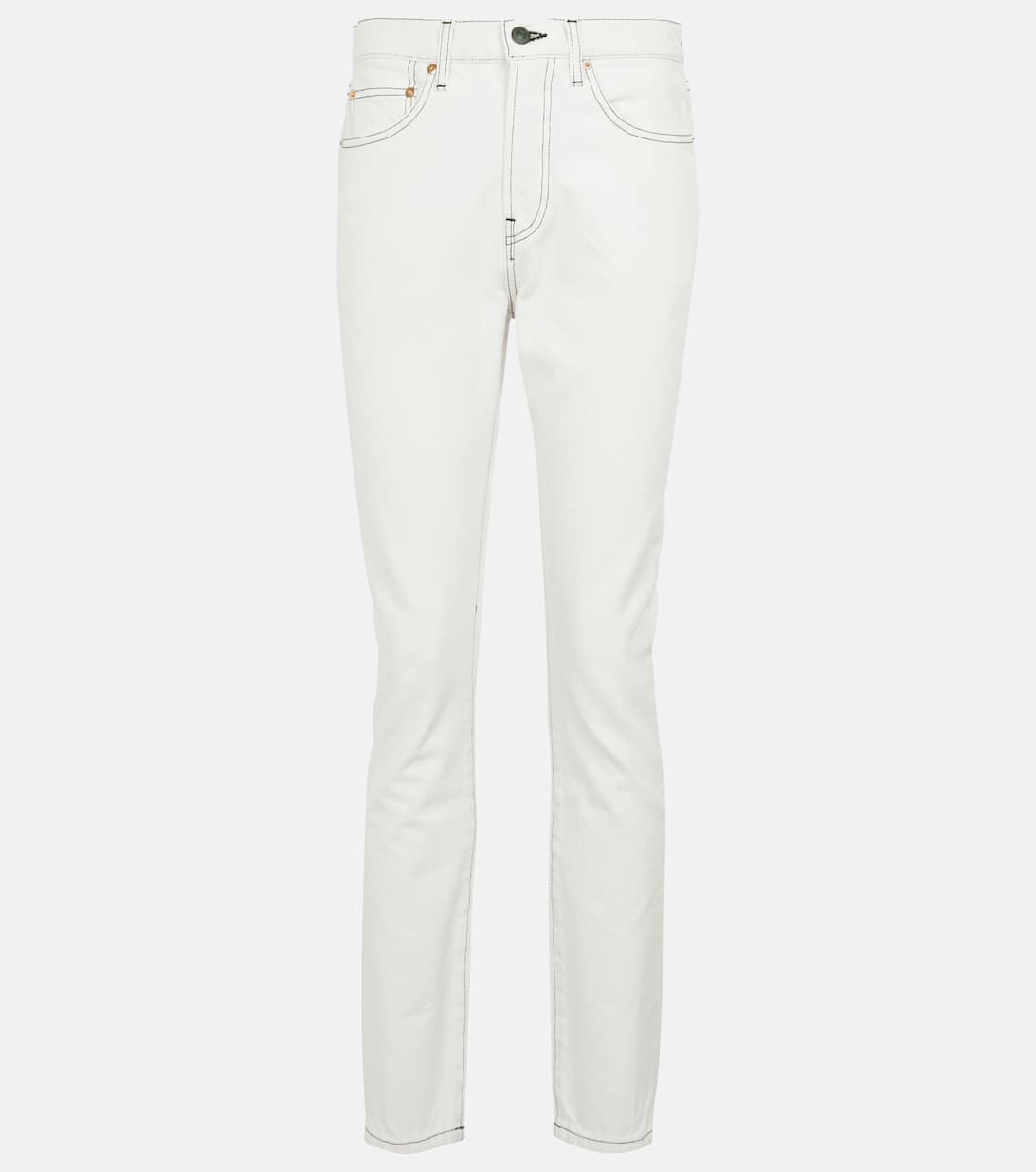 High Rise Jeans in White Wardrobe NYC Mytheresa