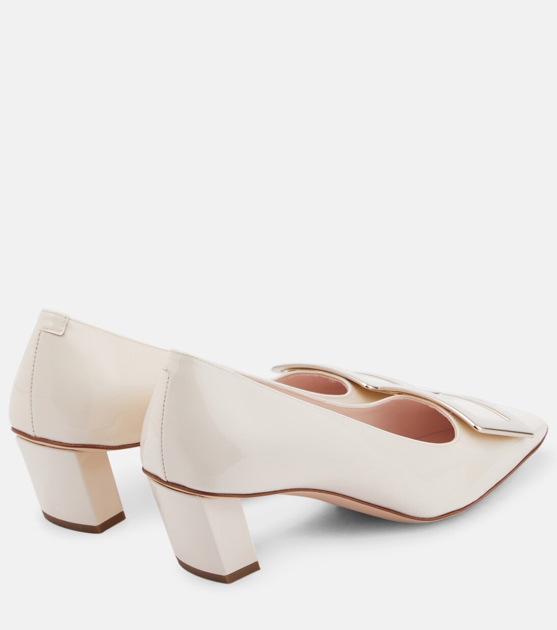 Belle Vivier Patent Leather Pumps in Beige - Roger Vivier | Mytheresa