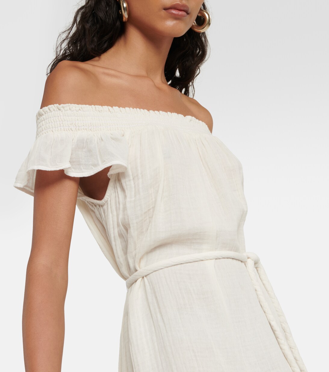 Rust Gauze Midi Dress main image 0