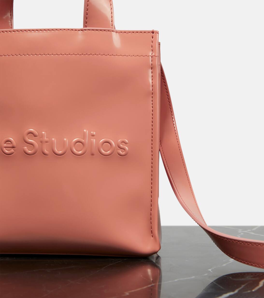Mini Logo Tote Bag in Pink Acne Studios Mytheresa