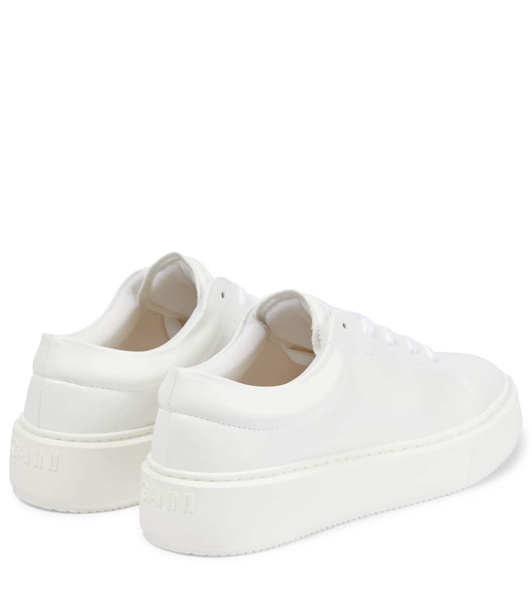 Faux leather sneakers | Ganni
