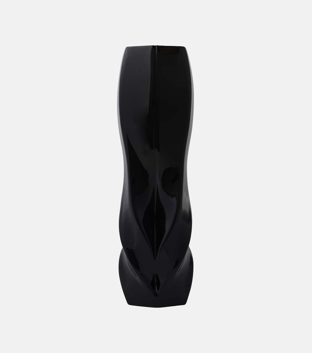Braid Medium Vase in Black Zaha Hadid Design Mytheresa