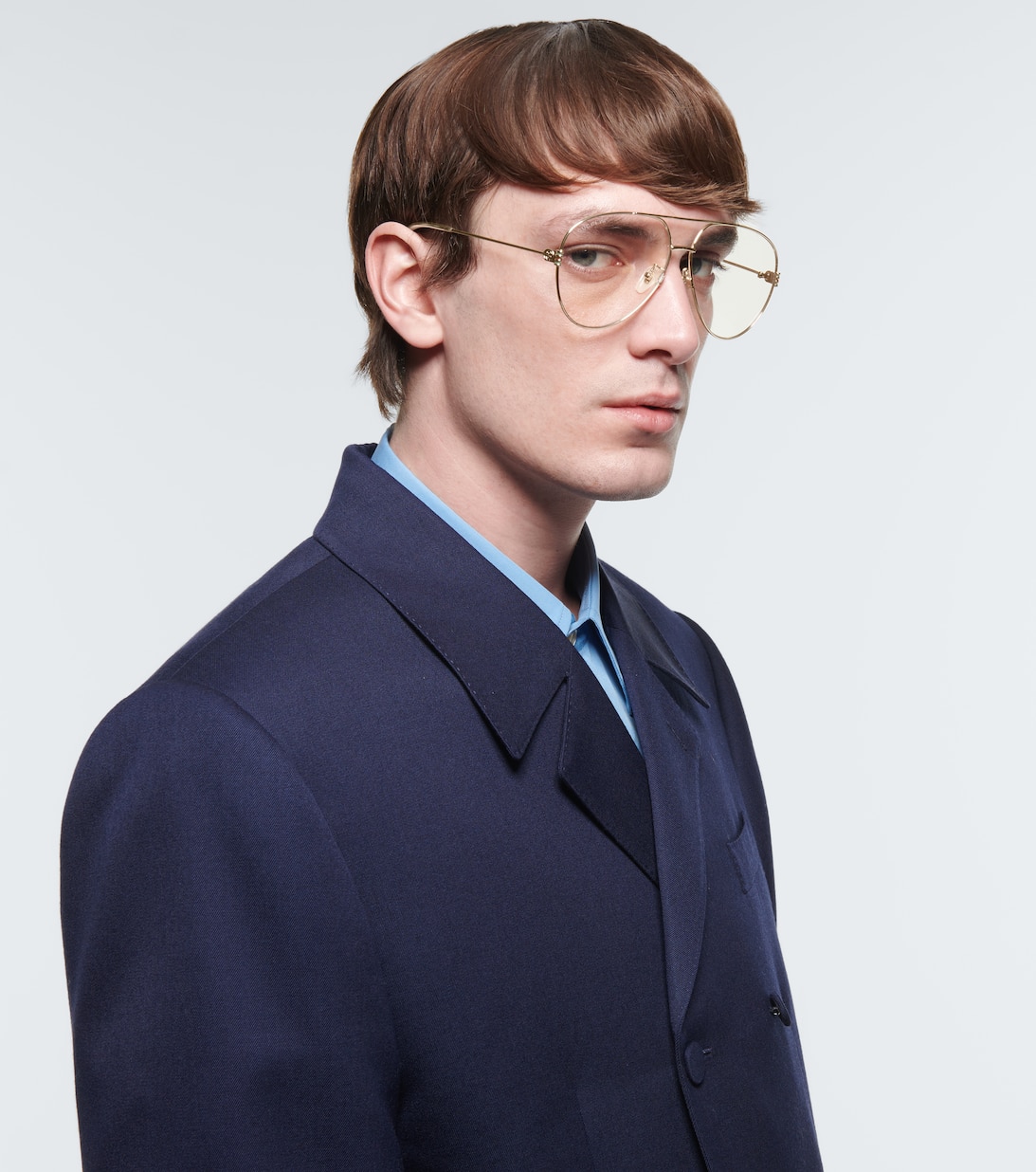 gucci clear aviator glasses