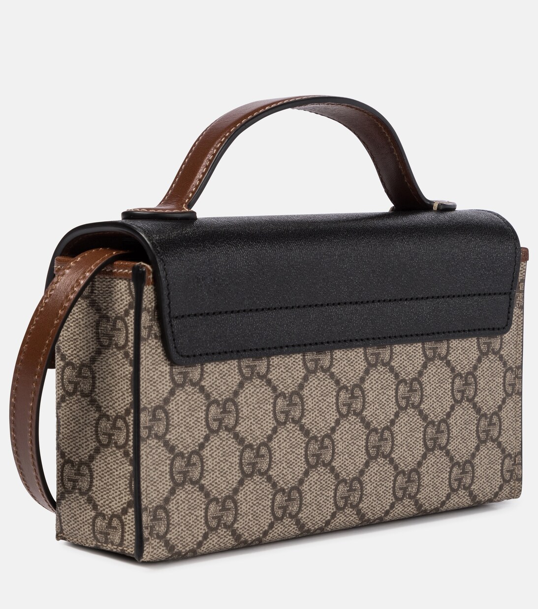 Padlock GG Leather Trimmed Shoulder Bag in Beige Gucci Mytheresa