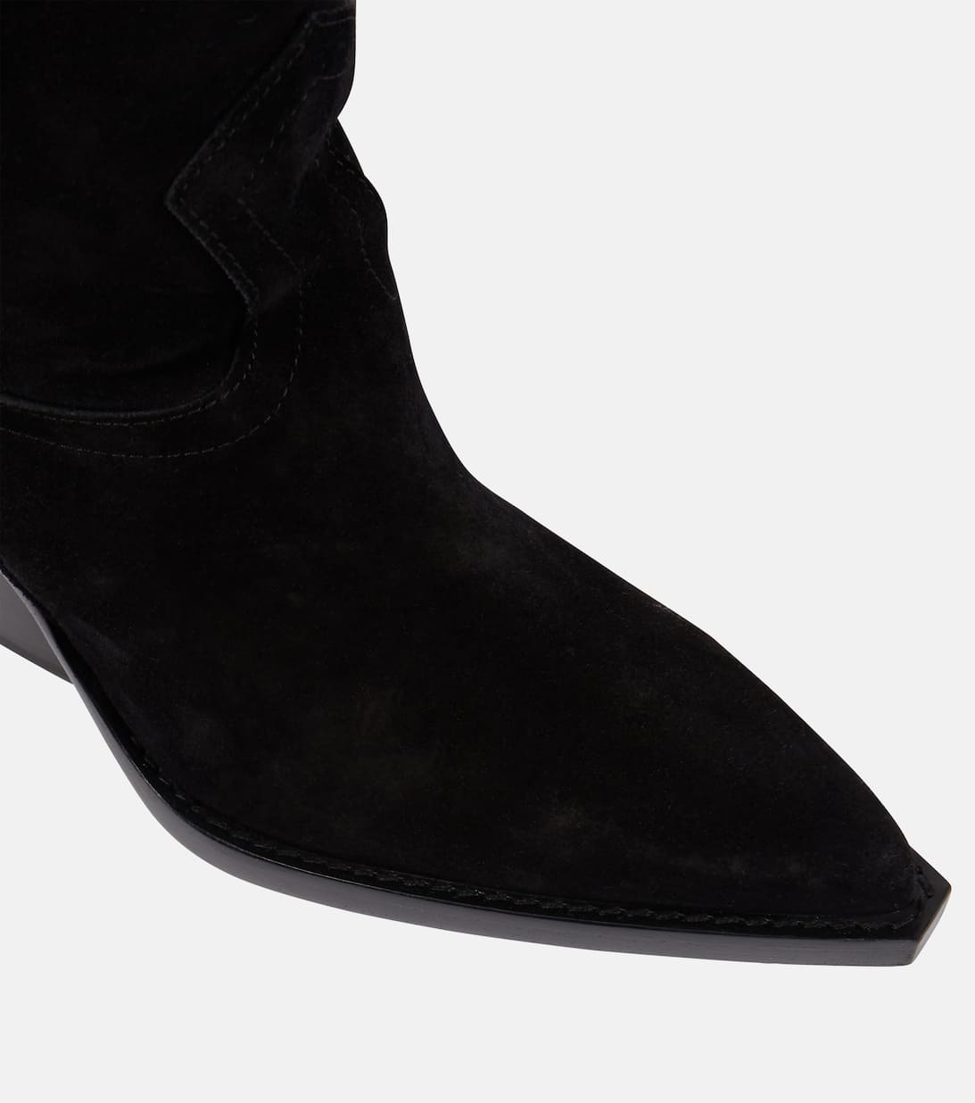Suede Over The Knee Cowboy Boots in Black Paris Texas Mytheresa