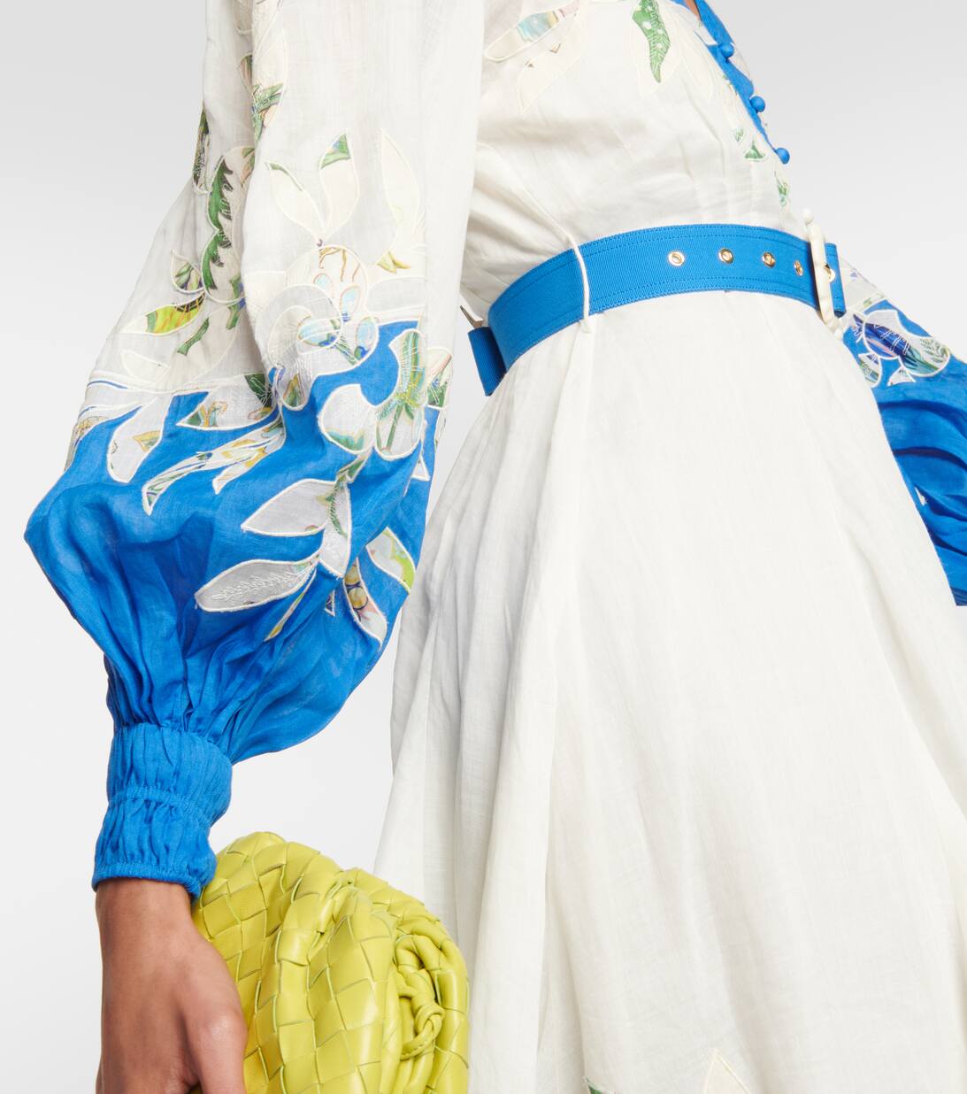 Rita Embroidered Ramie Midi Dress in Neutrals Alemais Mytheresa