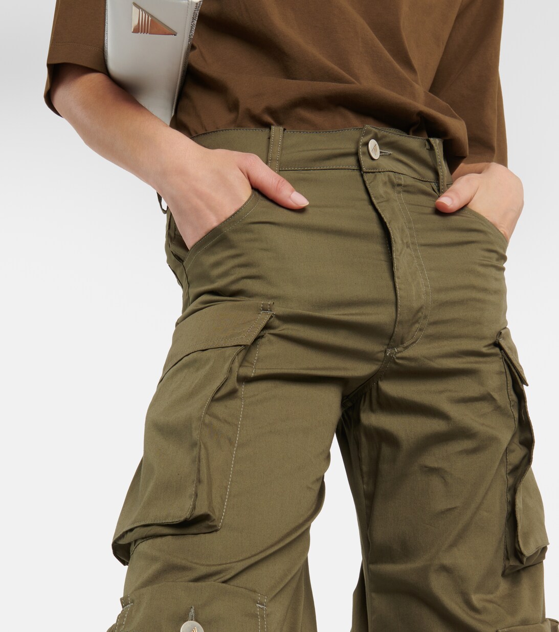 Cotton poplin cargo pants Trousers
