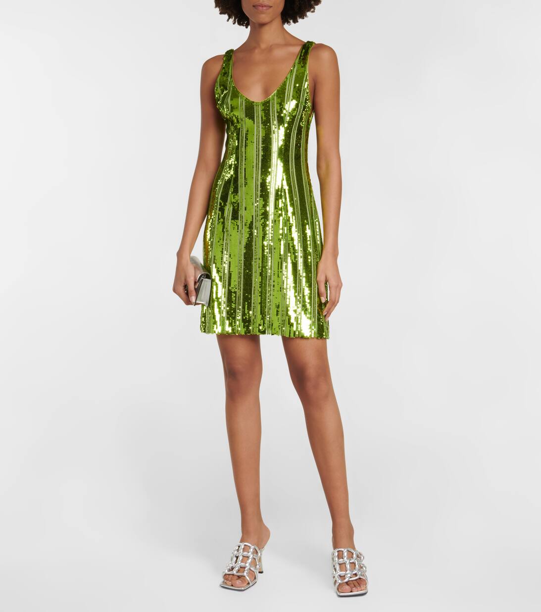 Embellished Minidress in Green Galvan Mytheresa