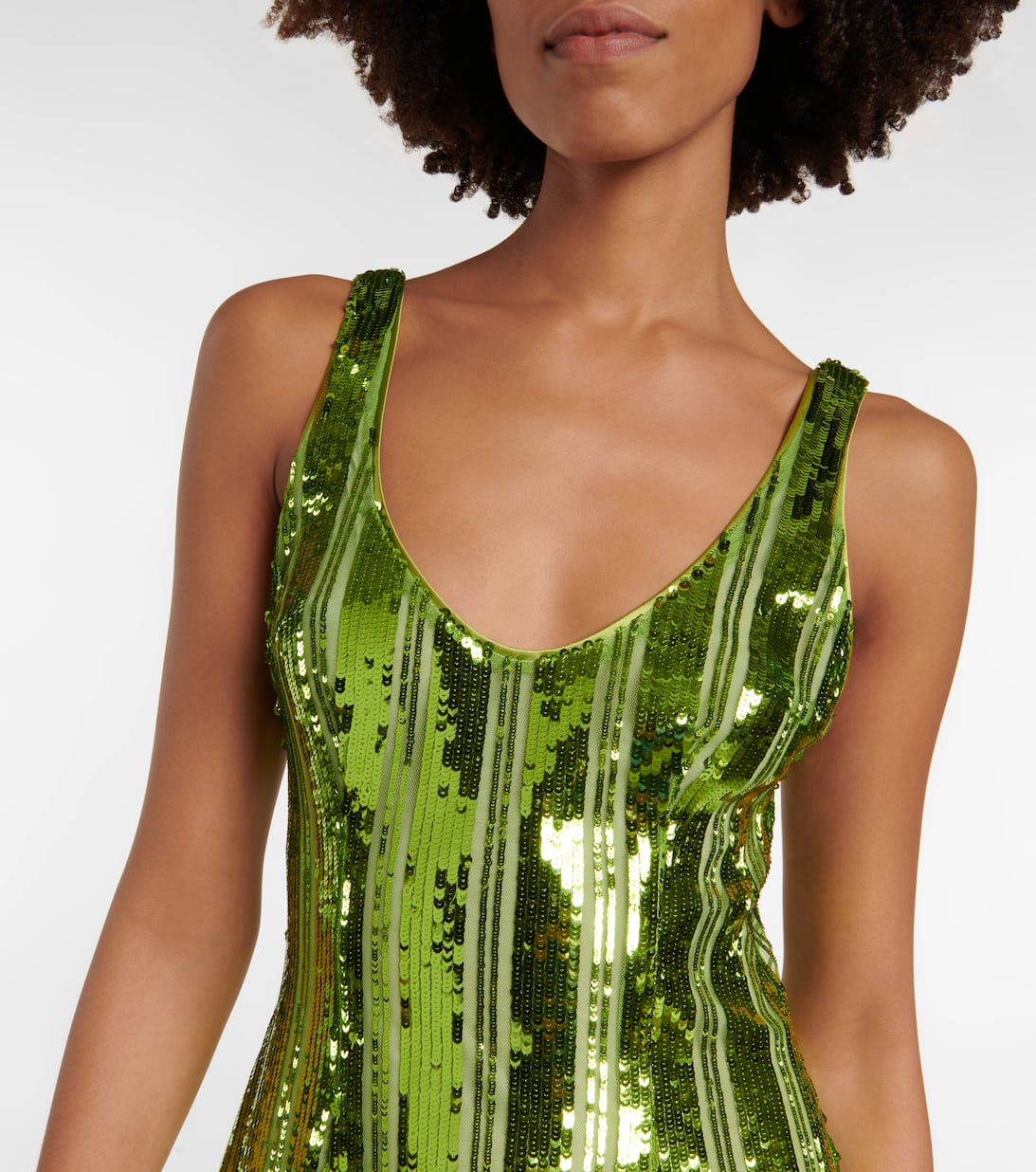 Embellished Minidress in Green Galvan Mytheresa