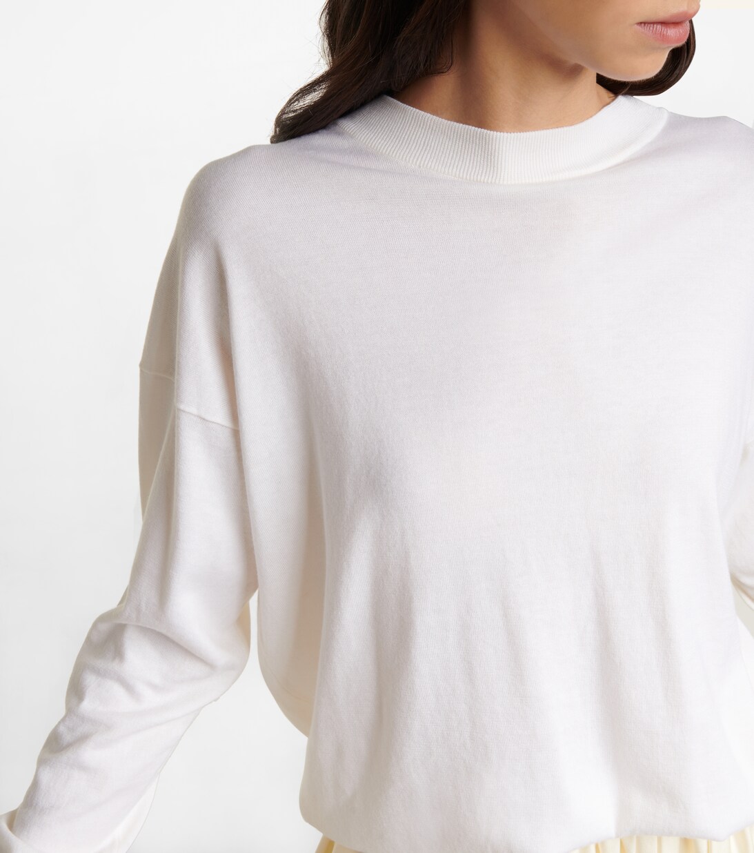 Elston Cotton And Cashmere Sweater in White - The Row | Mytheresa