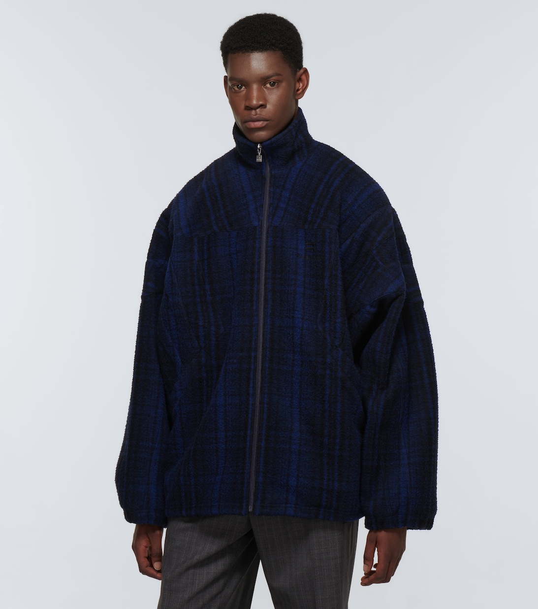 balenciaga blue coat