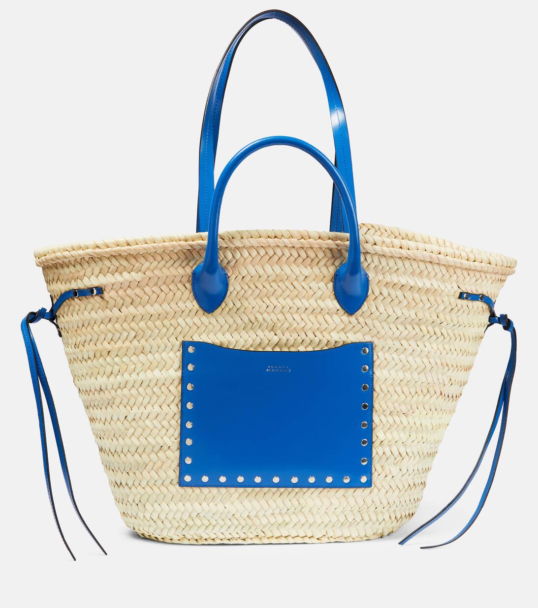 Leather Trimmed Basket Tote in Neutrals Isabel Marant Mytheresa