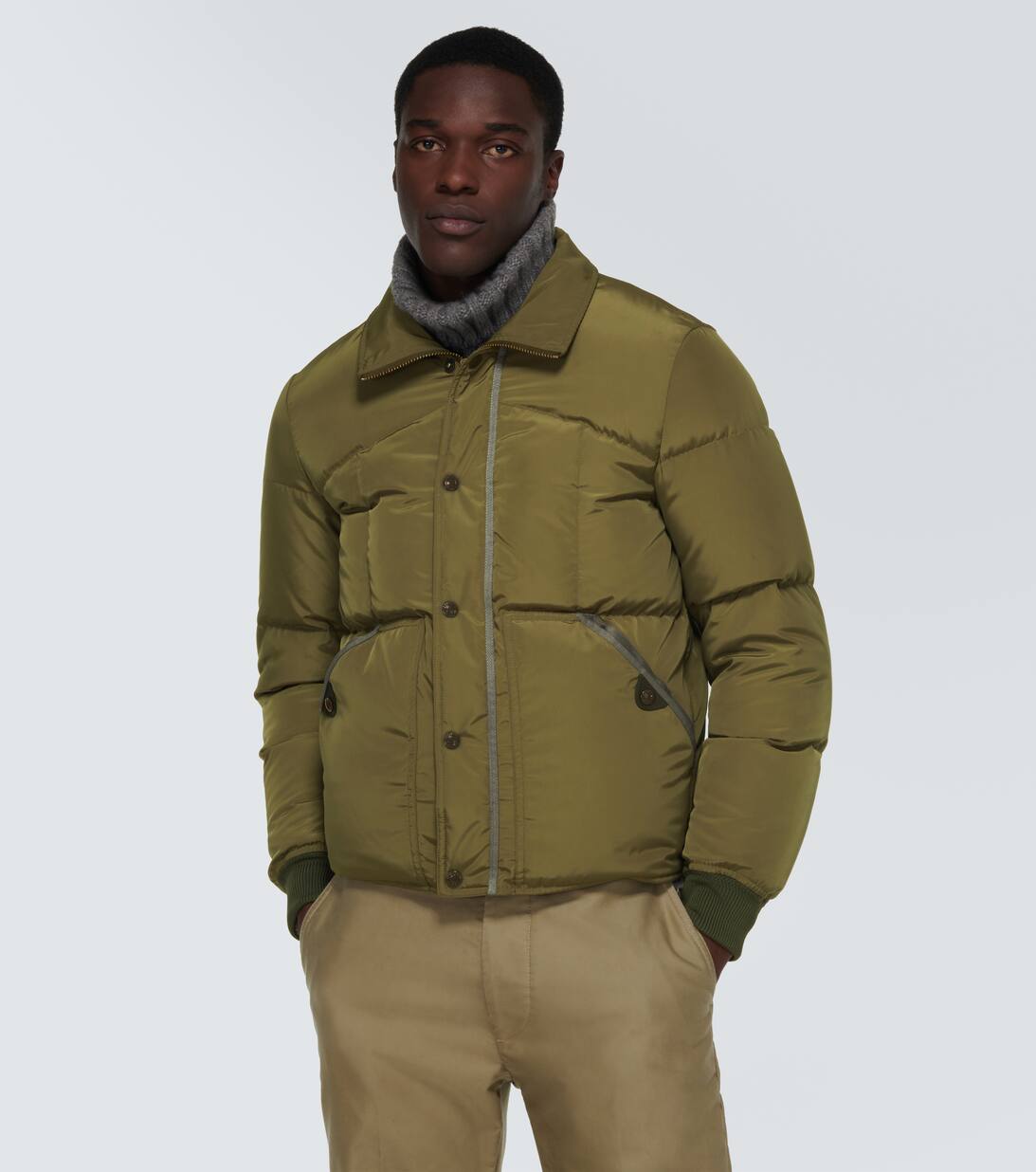 Technical Down Jacket in Green Tom Ford Mytheresa