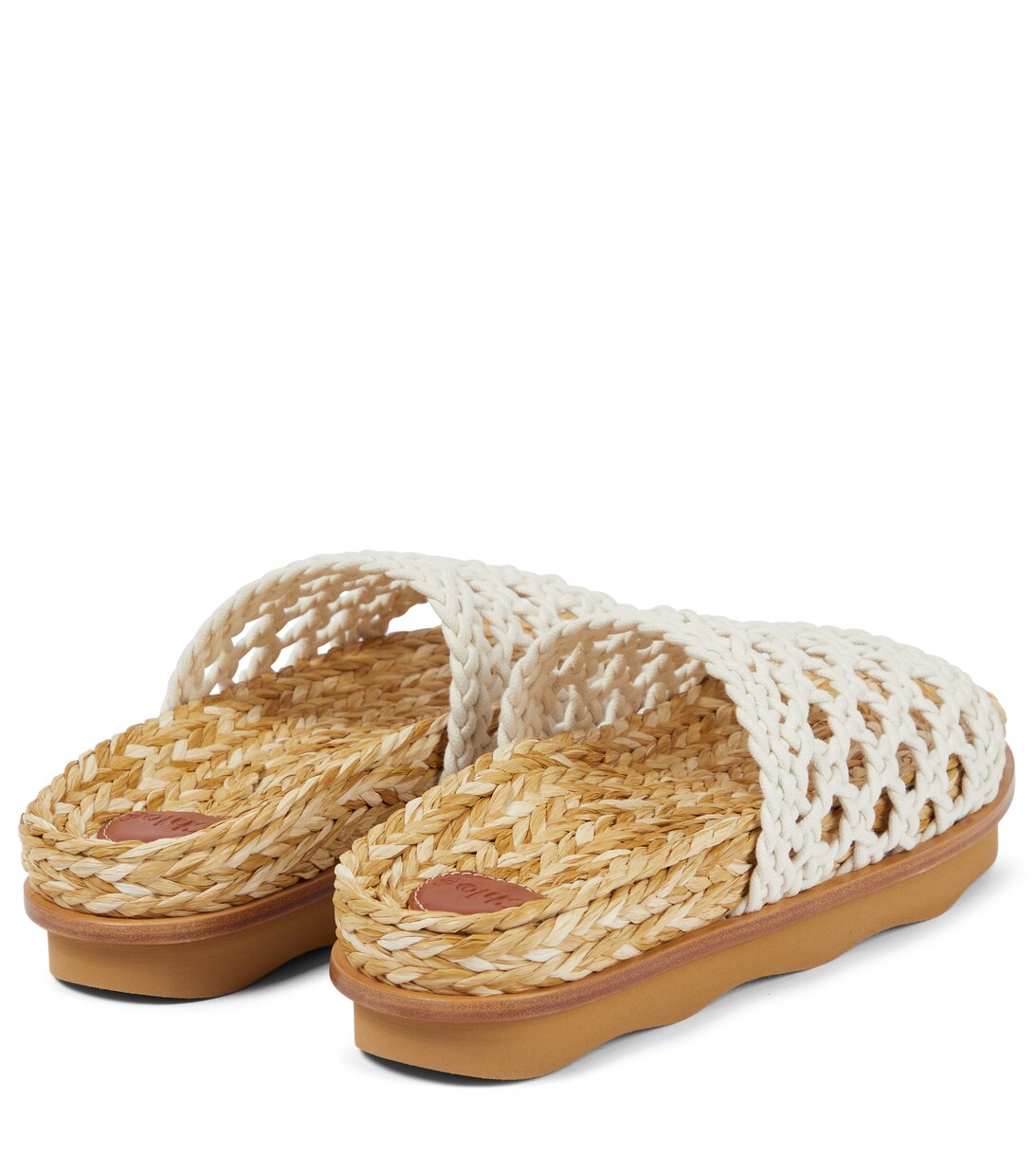 Wavy Crochet Slides in White - Chloe | Mytheresa