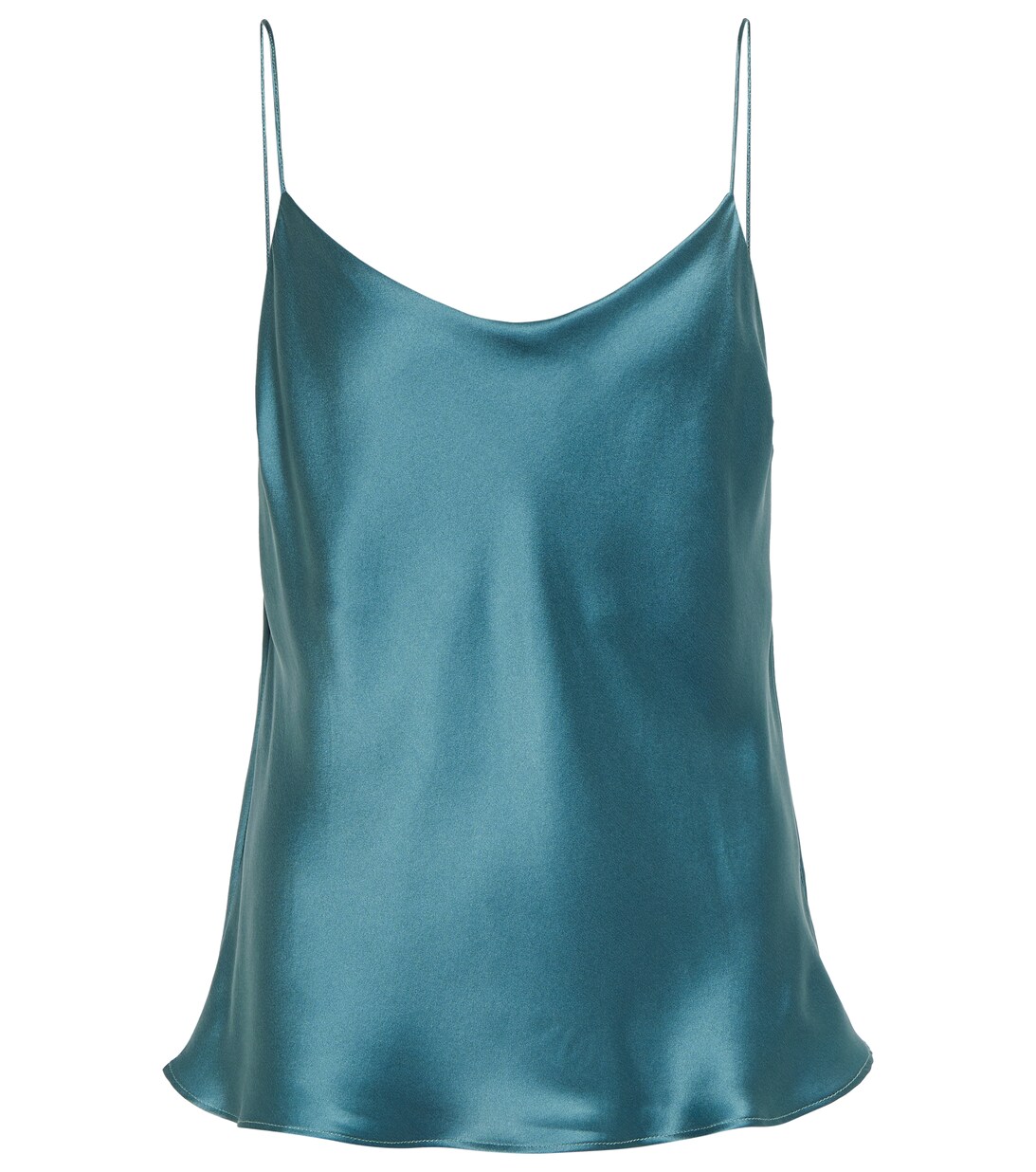 Milos Silk Satin Camisole in Blue - Asceno | Mytheresa