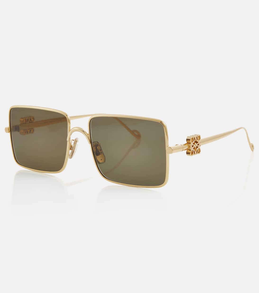 Rectangular Sunglasses in Gold Loewe Mytheresa