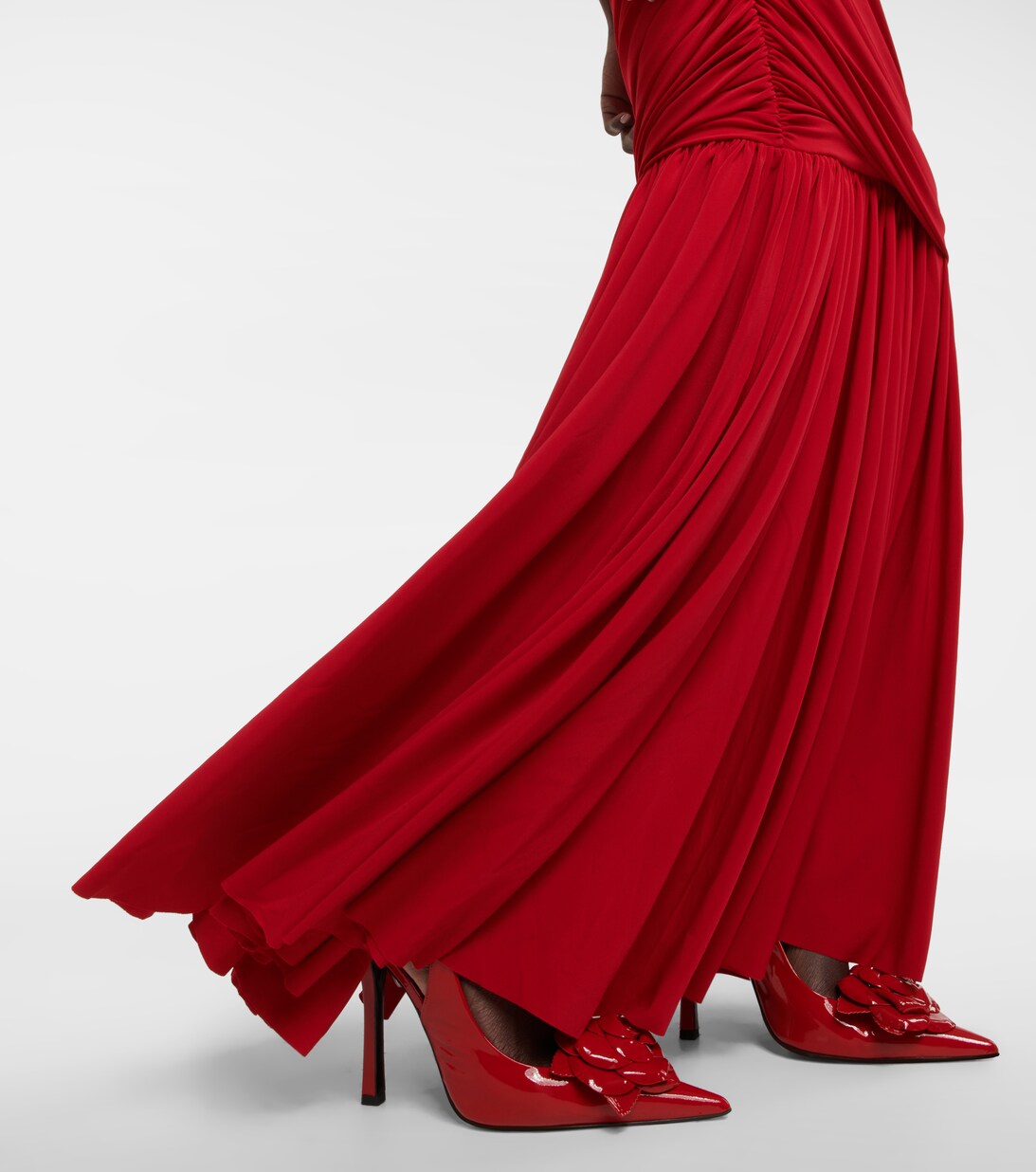 Diana Ruched Fishtail Gown in Red - Norma Kamali | Mytheresa
