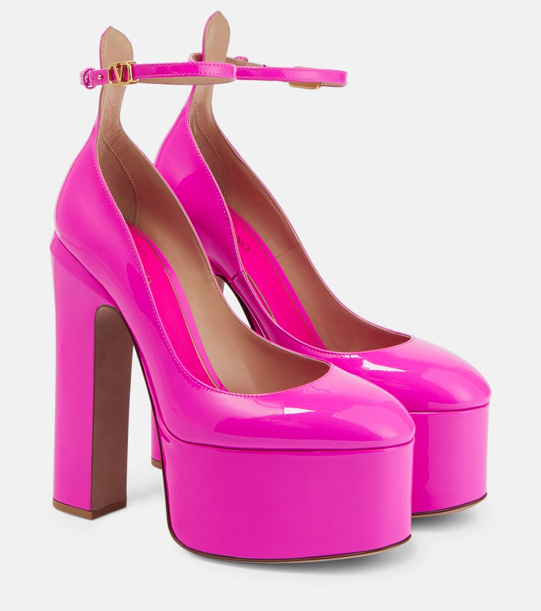 Escarpins Valentino Garavani Tan-Go - Noir Verni, Talon 155 Mm, Taille IT 38