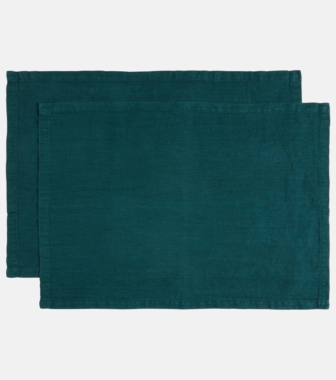 Set Of 2 Linen Placemats in Green Once Milano Mytheresa