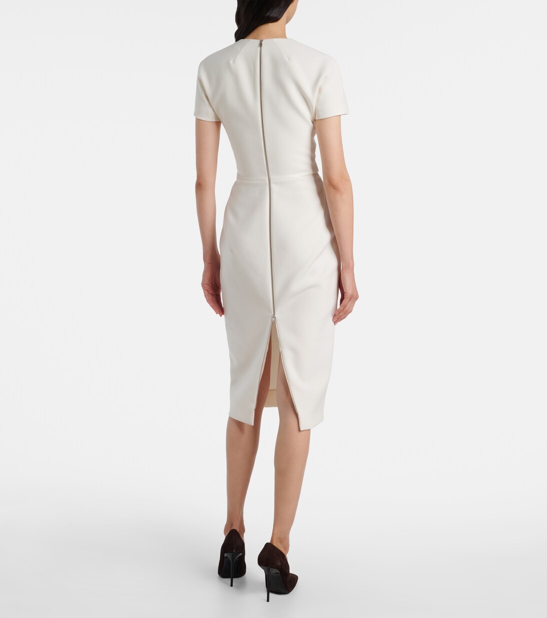 Victoria Beckham Powder Blue Crepe Dress