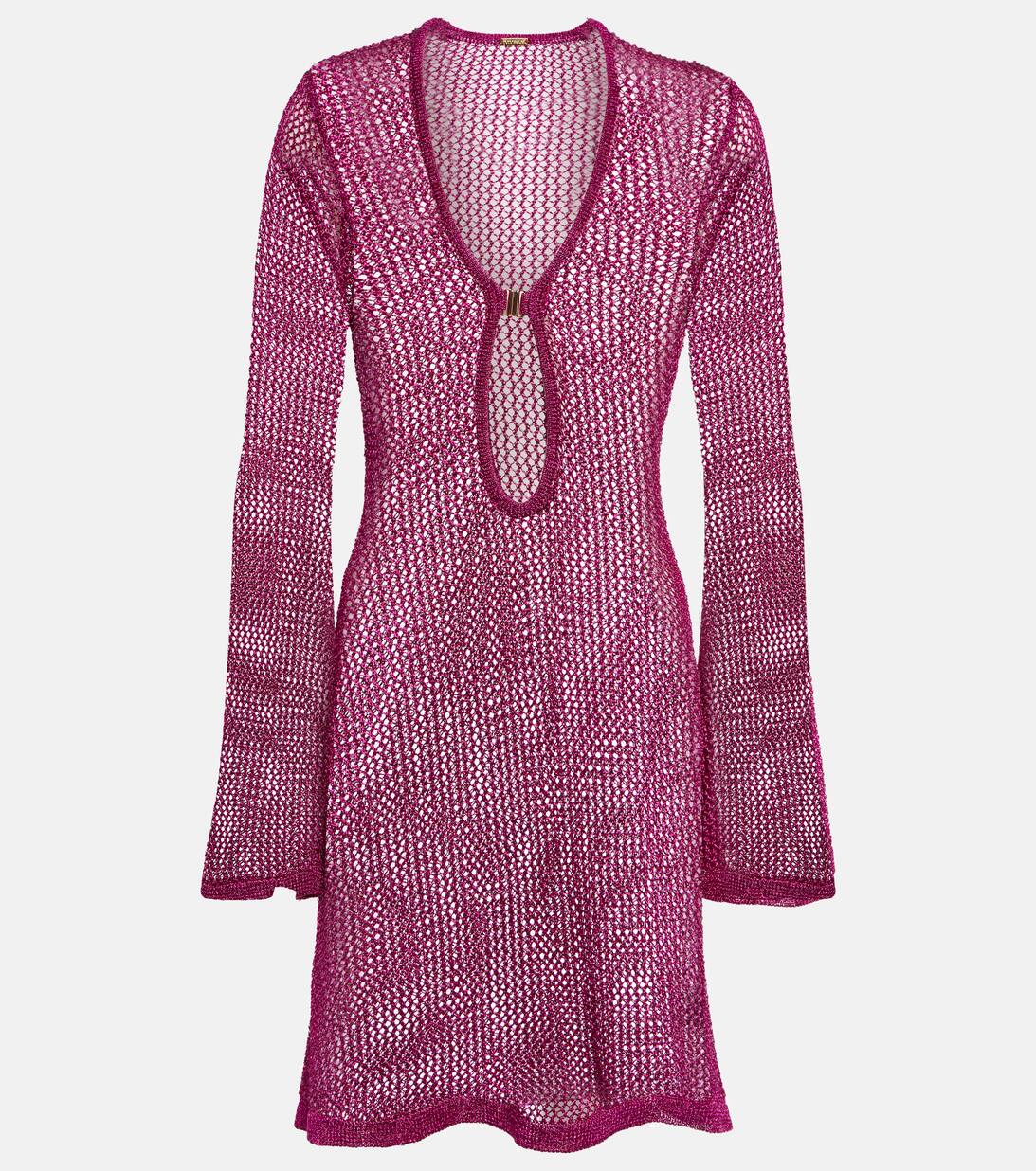 Ethan Crochet Minidress in Pink Dodo Bar Or Mytheresa