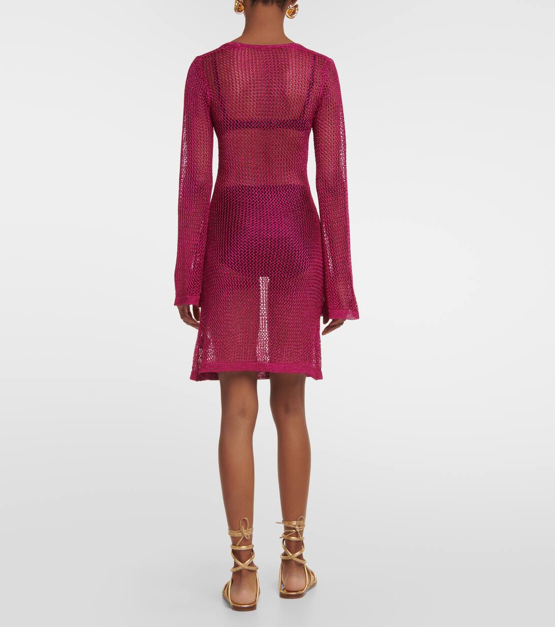 Ethan Crochet Minidress in Pink Dodo Bar Or Mytheresa