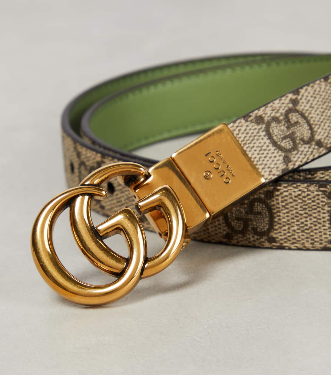GG Marmont Reversible Belt in Beige Gucci Mytheresa