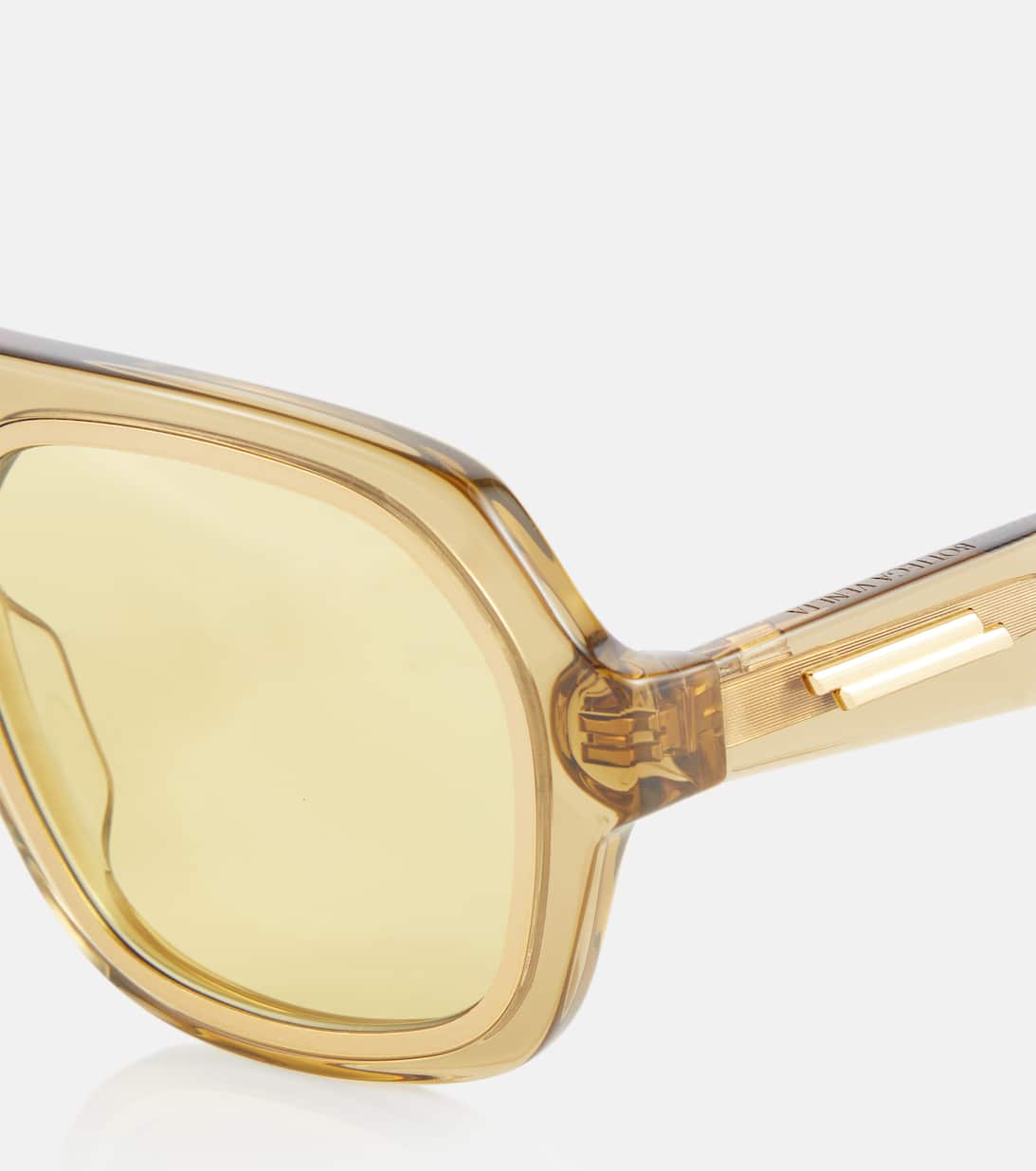 Rim Aviator Sunglasses in Yellow Bottega Mytheresa