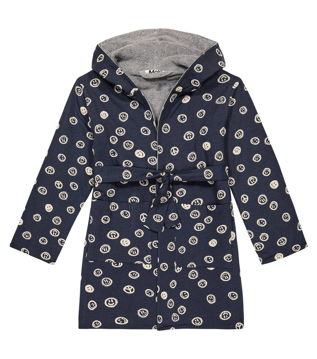 Wave Printed Cotton Robe in Blue Molo Mytheresa