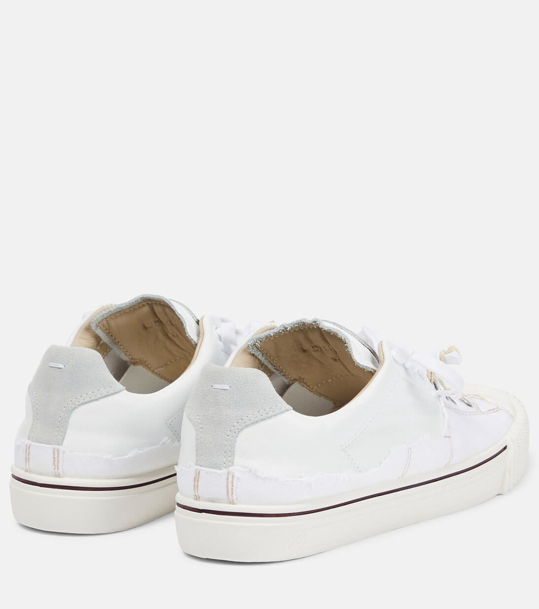 Maison Margiela Unisex White Leather Project 0 Tq Memory Of Sneakers