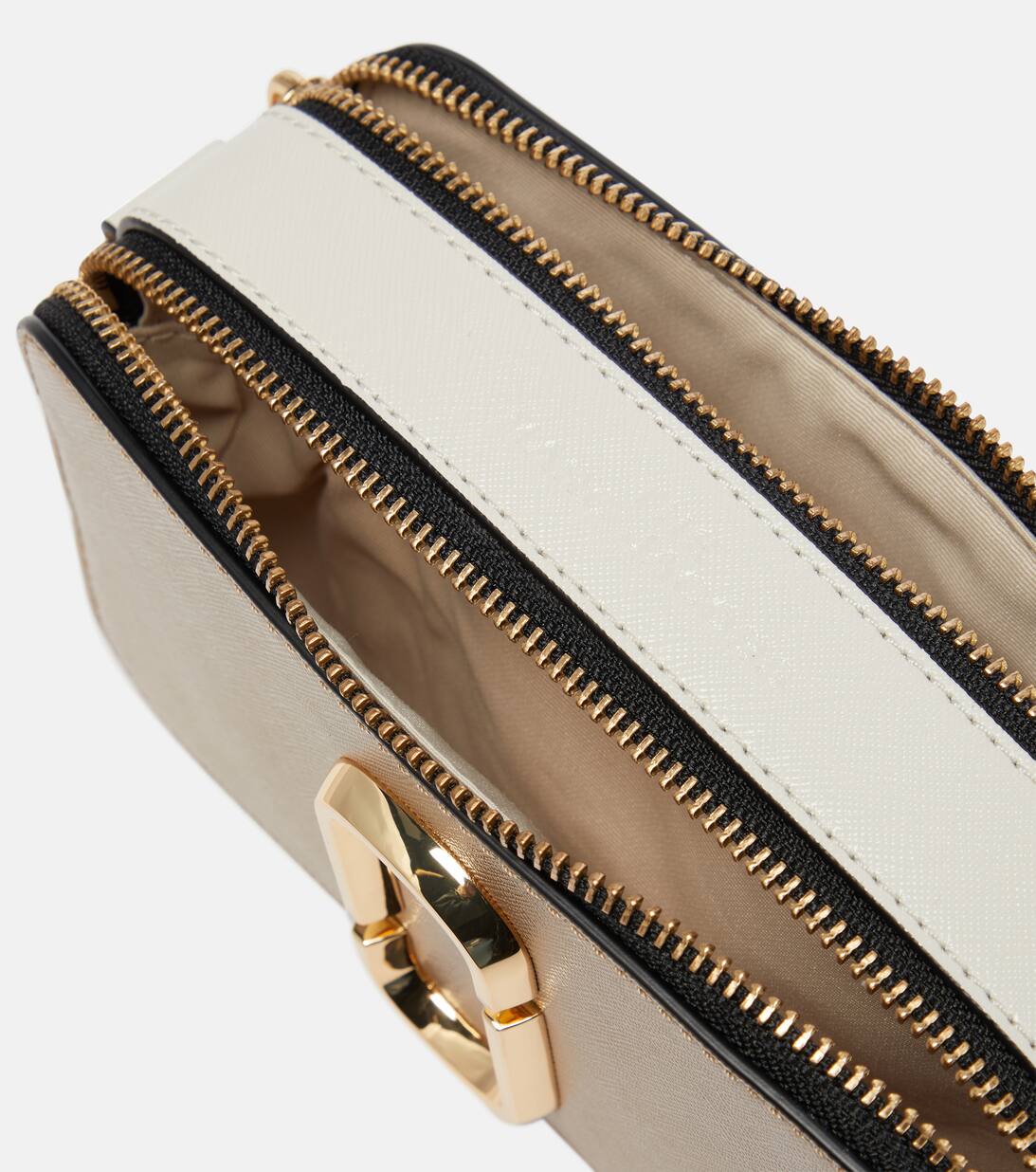 The Snapshot Leather Camera Bag in Beige Marc Jacobs Mytheresa