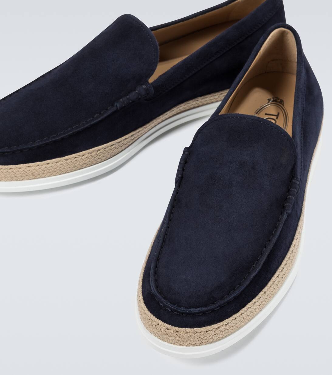 Slip On Suede Loafers in Blue Tods Mytheresa