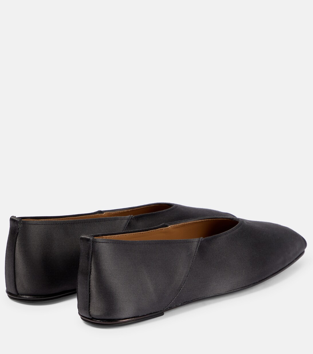 Ballet Satin Ballet Flats in Black - The Row | Mytheresa