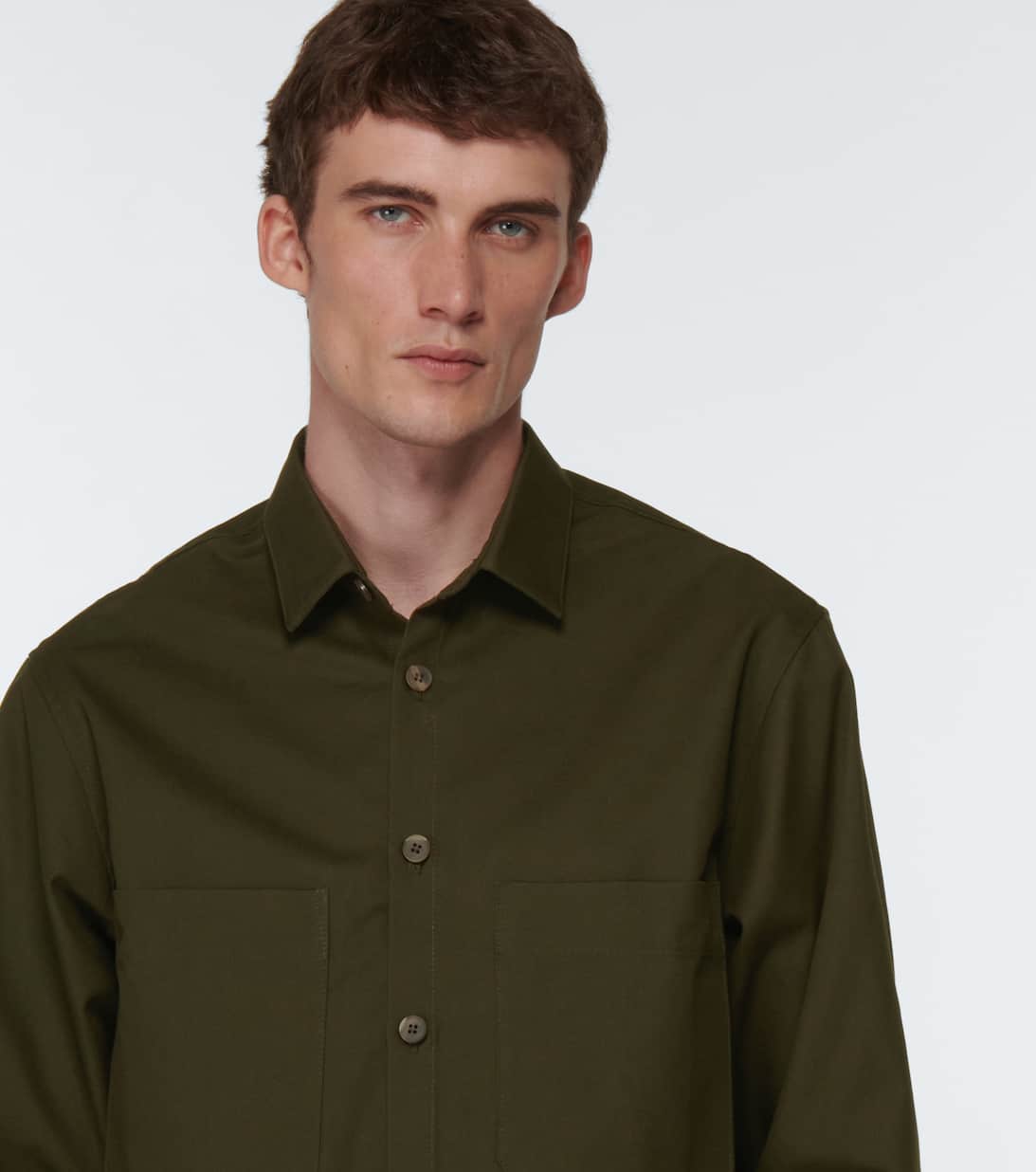 Cotton Twill Shirt in Green King Tuckfield Mytheresa