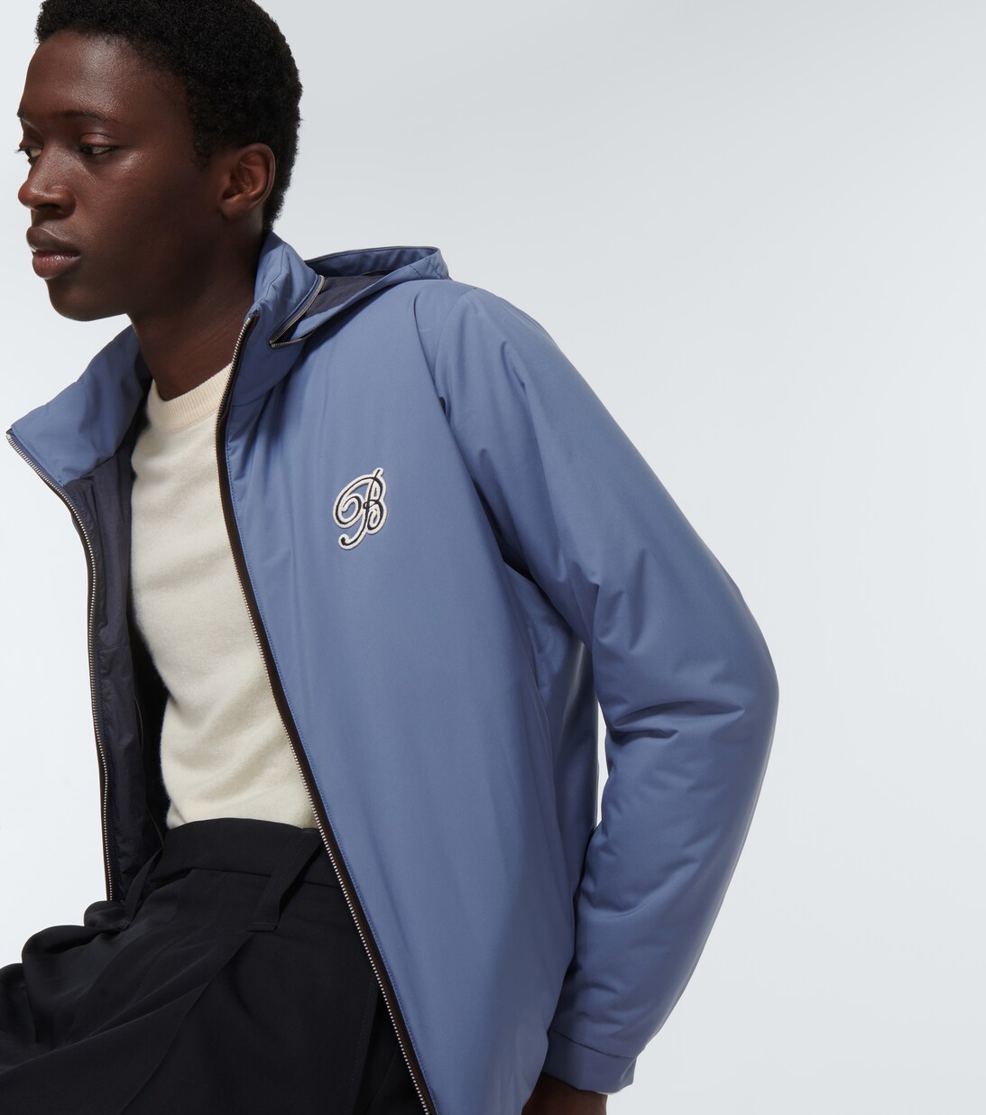 Berluti Golf Light Logo Down vest R24OGL17PAFV blue 46