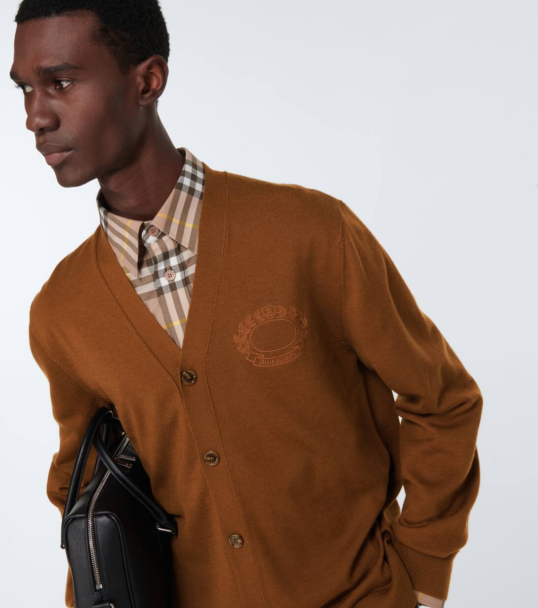 Braydon Wool Cardigan in Brown Burberry Mytheresa