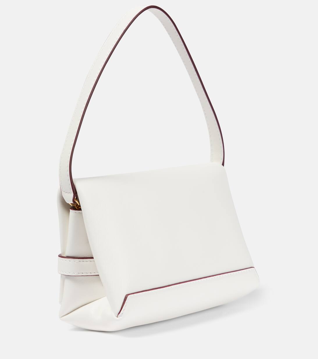 Mini Chain Leather Shoulder Bag in White Victoria Beckham Mytheresa